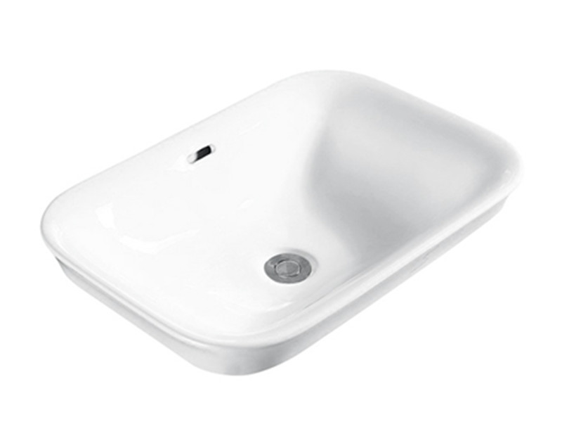 Ceramic bathroom white in-counter vasque lavabo basin