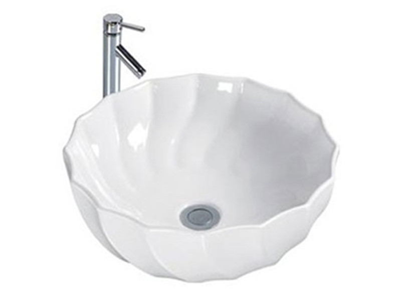 Porcelain ware lotus shape wash hand sink basin