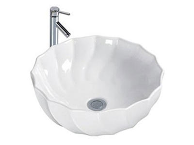 Porcelain ware lotus shape wash hand sink basin