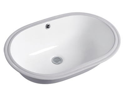Ceramic size of oval wash basin under counter