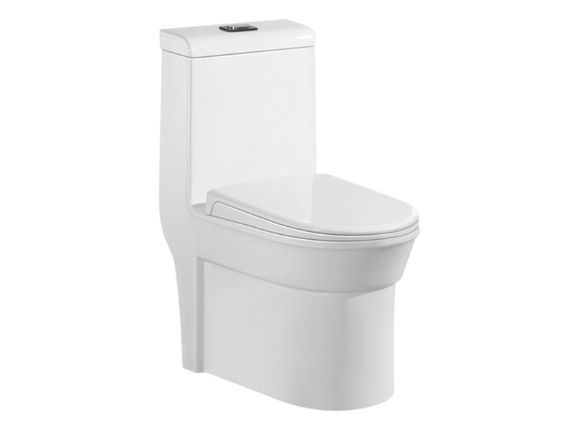 Ceramic siphonic 360 angle tornado flushing one-piece toilet