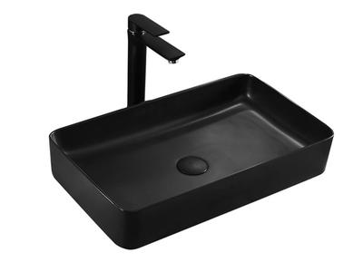 Sanitary ware rectangle matte black bathroom sink