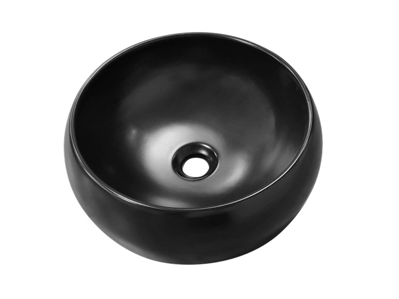 New cheap wholesale china factory fashion design black color matte gloss bathroom face basin