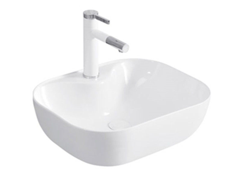 Popular small top counter ceramic face art basin for bathroom