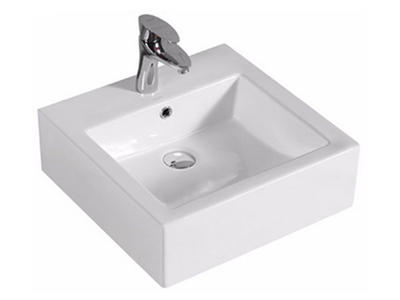 Bathroom ceramic square art design counter top basins