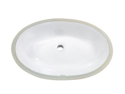 Space Saving oval porcelain undermount sink