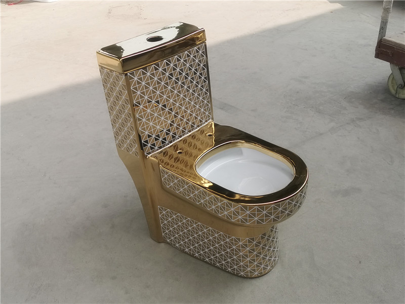 Bathroom sanitary ware golden color toilet gold wc toilet