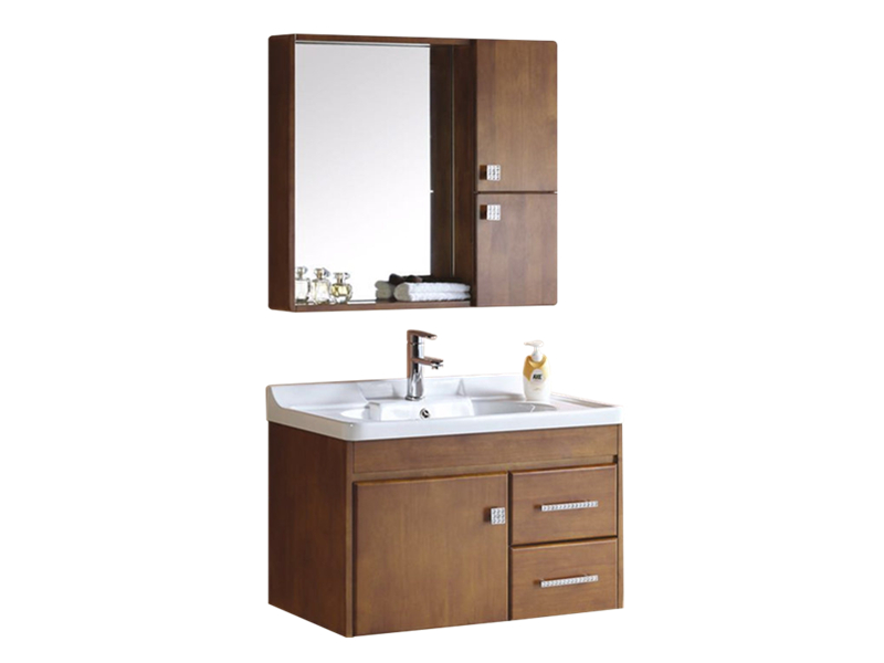 Bathroom counter wash basin wooden cabinet